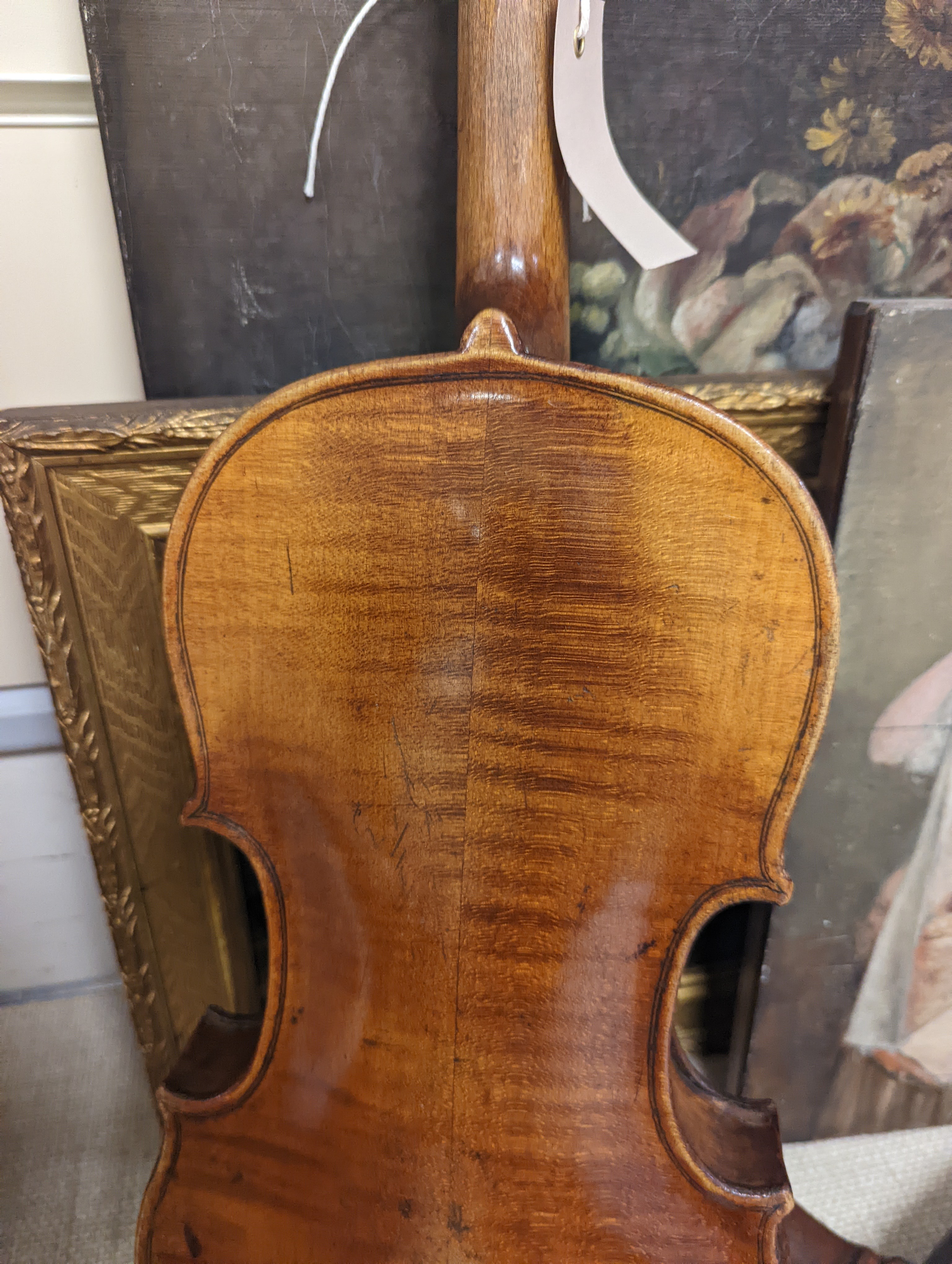 A 19th century Violin, lob. 35.5cm in case